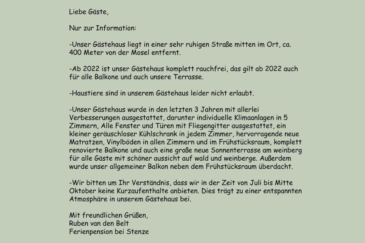 Ferienpension Bei Stenze Senheim Extérieur photo